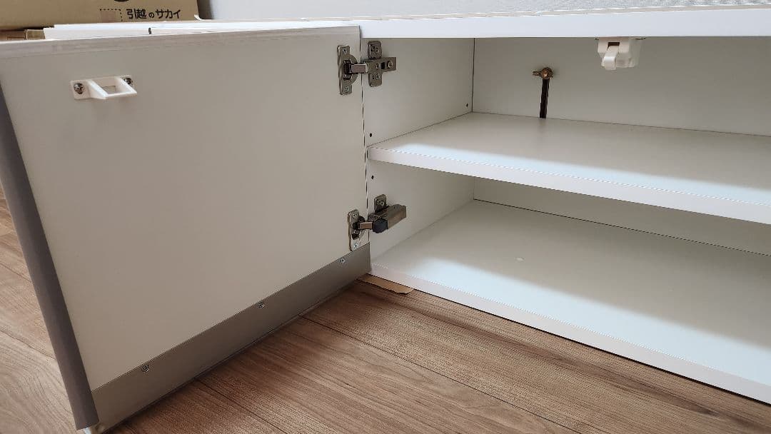 綾野製作所食器棚の上置き　ホワイト　食器棚　幅約160cm