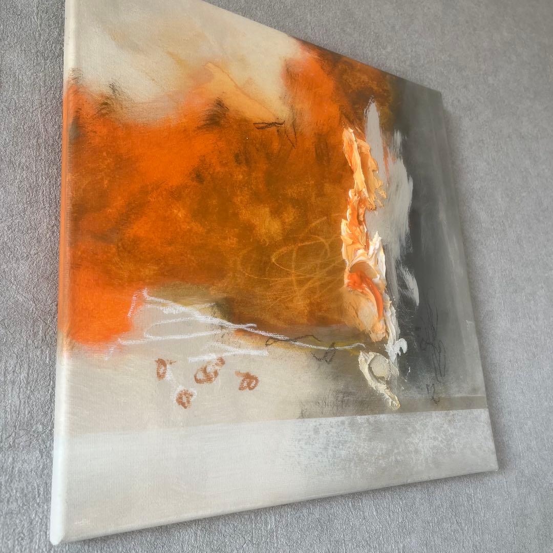 現代アート　約30×30㎝　大きめ　モダン　絵画　原画　抽象画　アートパネル