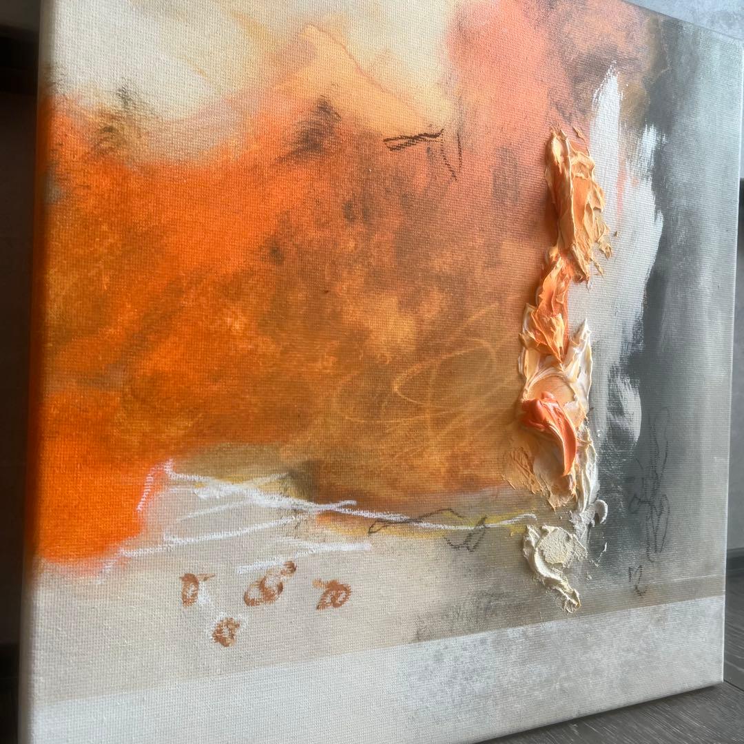 現代アート　約30×30㎝　大きめ　モダン　絵画　原画　抽象画　アートパネル