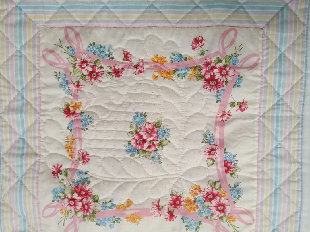 パッチワークキルトタペストリーリバーシブル