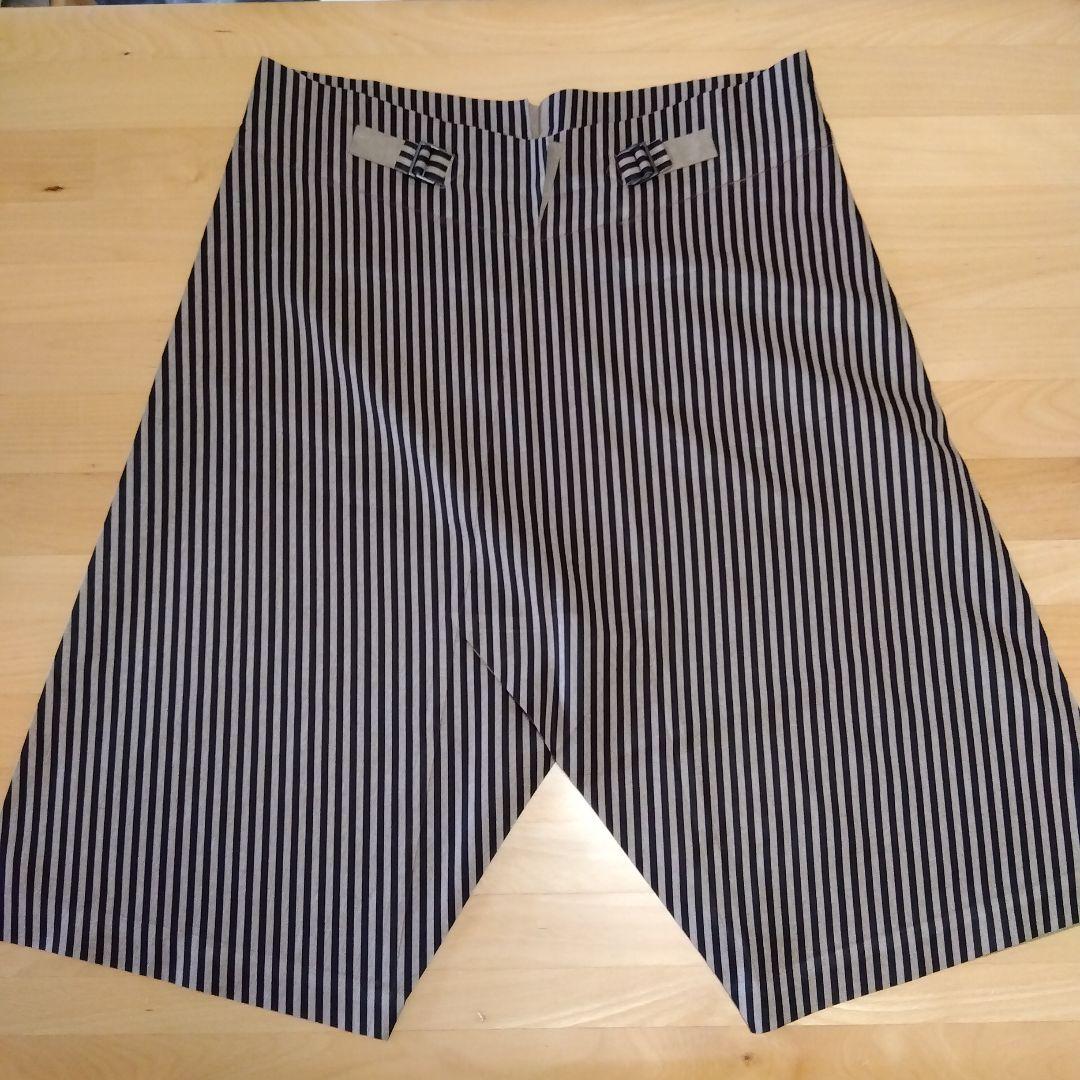 イッセイミヤケ　me ストライプ キュロットパンツ バックポケット付き