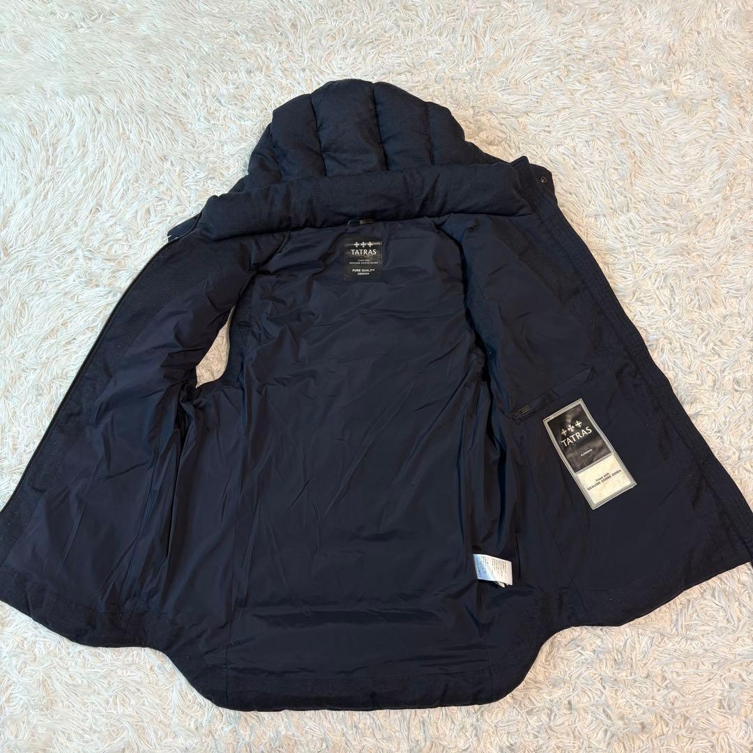 極美品/L相当✨タトラス ダウンベスト SOVER 2way ダブルジップ 濃紺
