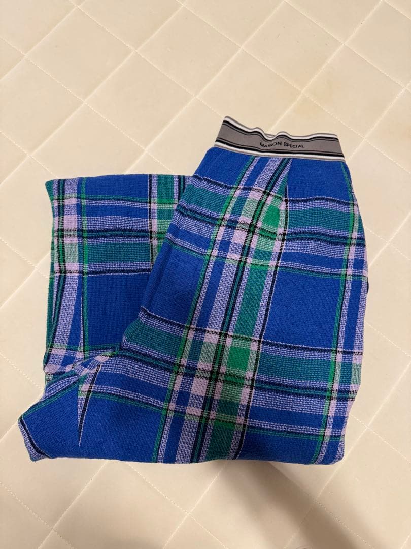 カラーチェックツイードパンツ