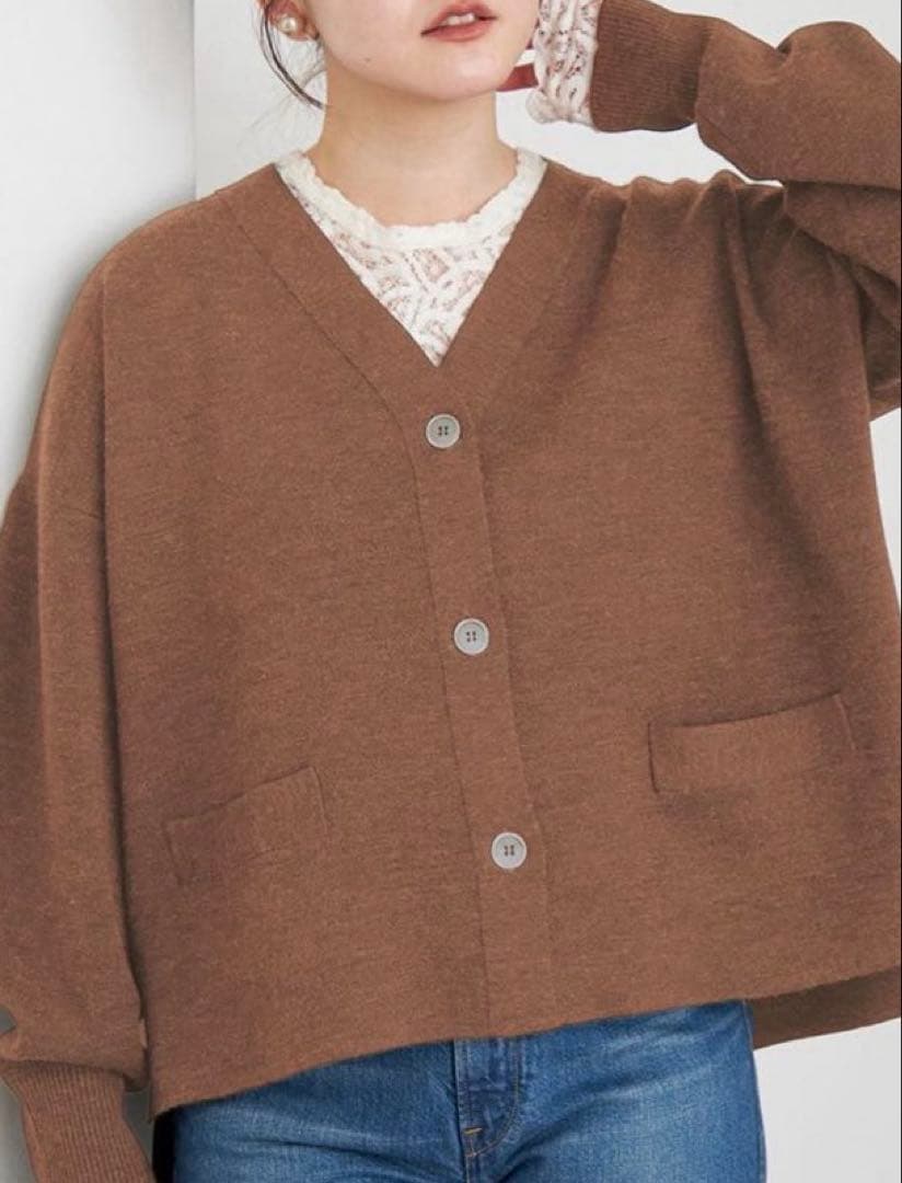 IENA イエナ ショートカーディガン キャメル 定価20,900円 試着のみ