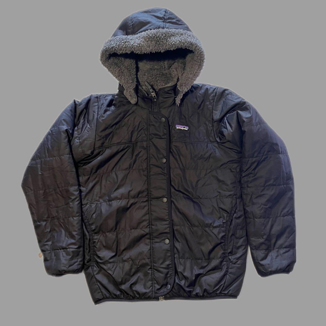 Patagonia フリースダウンジャケット　リバーシブル　ボア　フード着脱　S