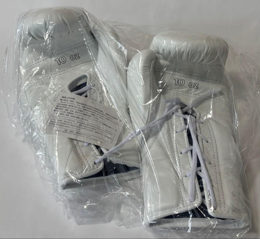 Winningウイニング ボクシンググローブ10oz紐式 白 MS-300