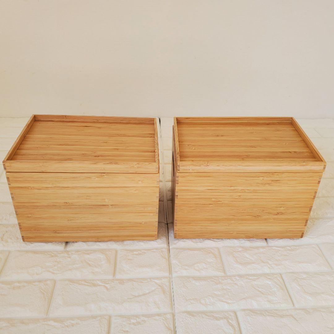 極美品 無印良品 14点セット 重なる竹材長方形ボックス 収納ボックス 小物入れ