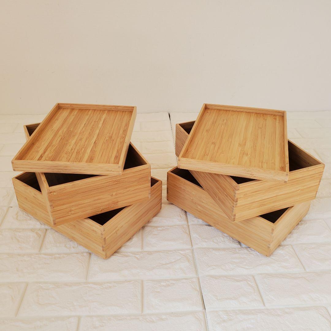 極美品 無印良品 14点セット 重なる竹材長方形ボックス 収納ボックス 小物入れ