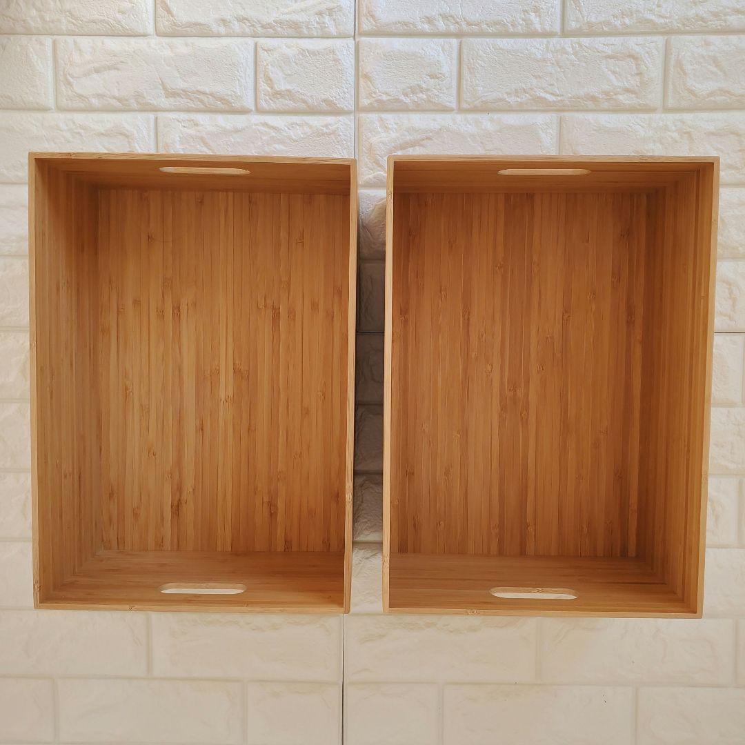 極美品 無印良品 14点セット 重なる竹材長方形ボックス 収納ボックス 小物入れ