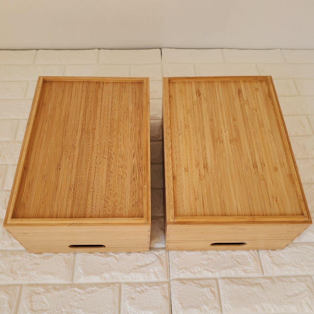 極美品 無印良品 14点セット 重なる竹材長方形ボックス 収納ボックス 小物入れ