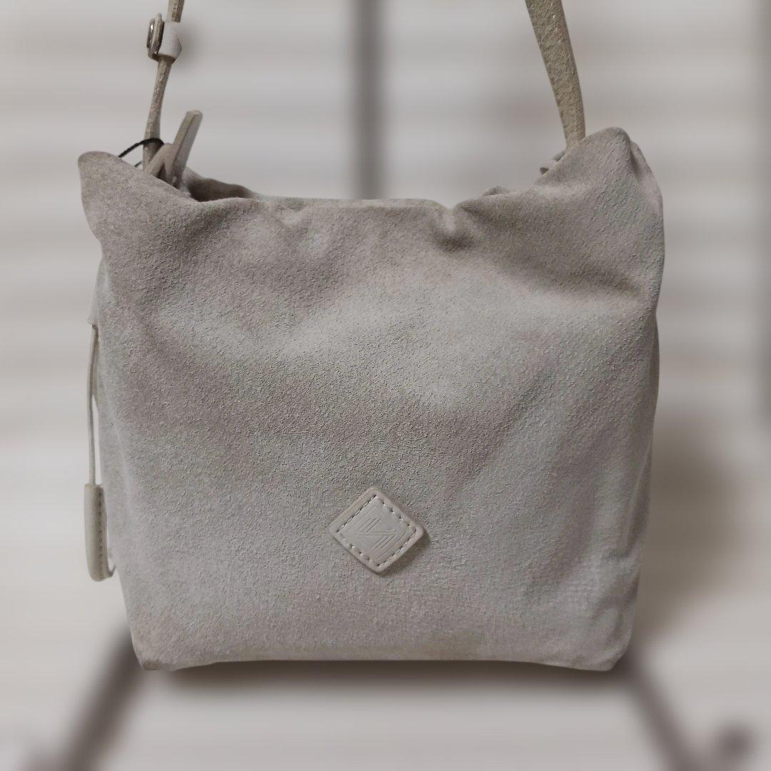 3006【希少】テッセンクリエーション　スエードバッグ　ナチュラル