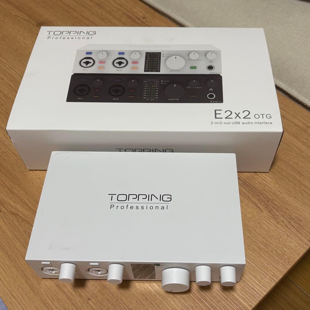 ほぼ新品丨TOPPING E2x2 OTG ホワイト オーディオインターフェース