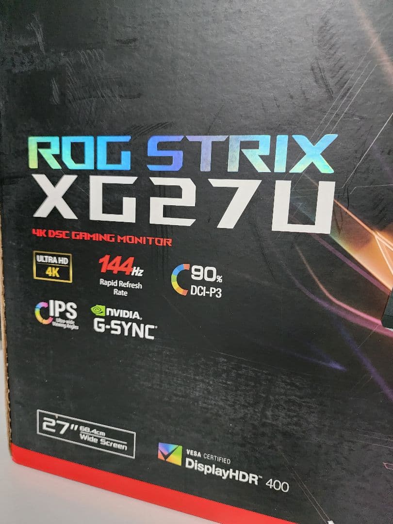 ROG STRIX XG27UQ 27インチ4K 144HZ HDR モニター