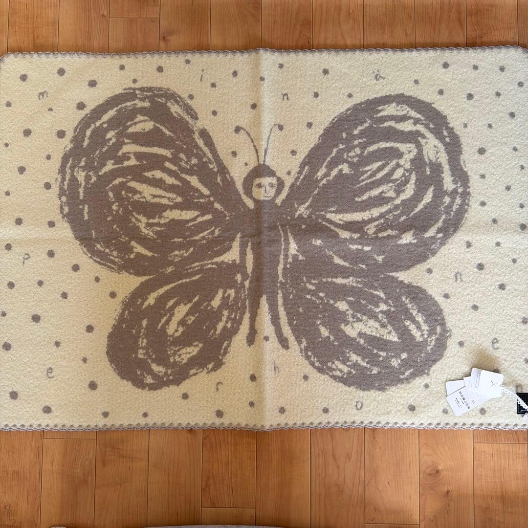 ミナペルホネン　woolハーフブランケット　グレー