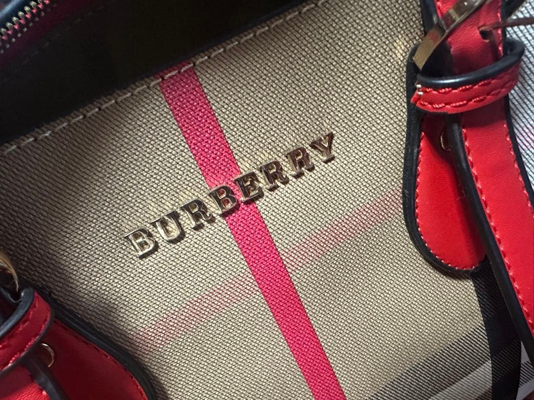 Burberry チェック柄 ハンドバッグ ショルダーバッグ ツーウェイ 中型
