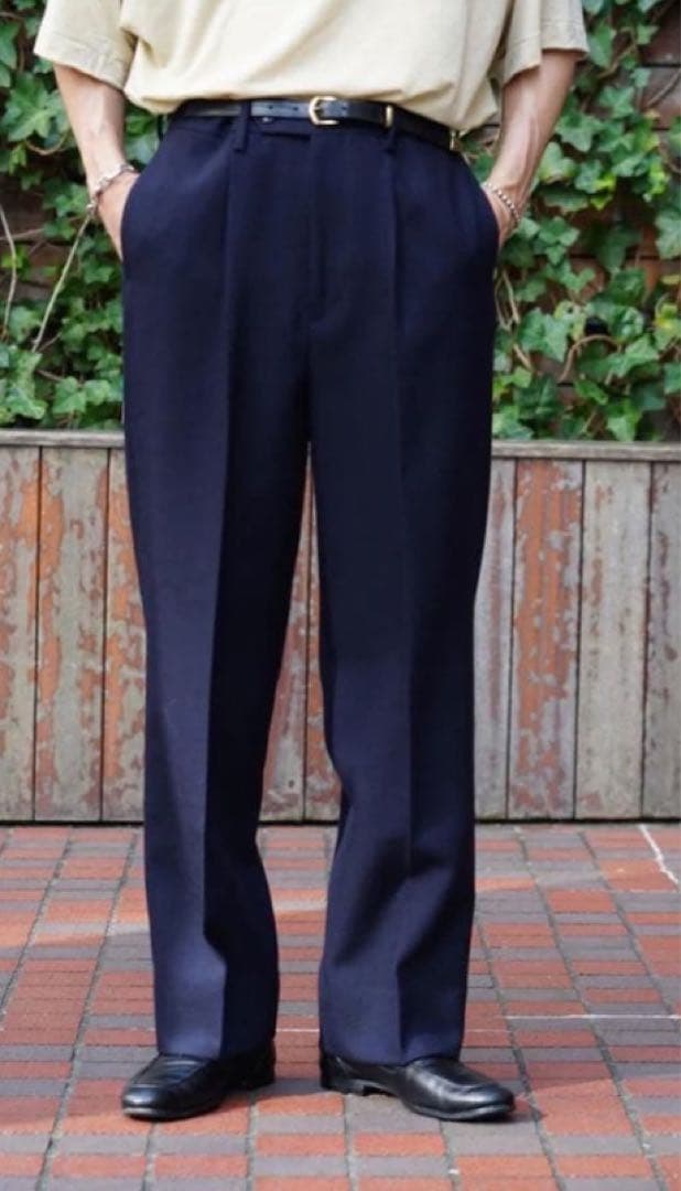 Phlannel ワイドテーパードトラウザー