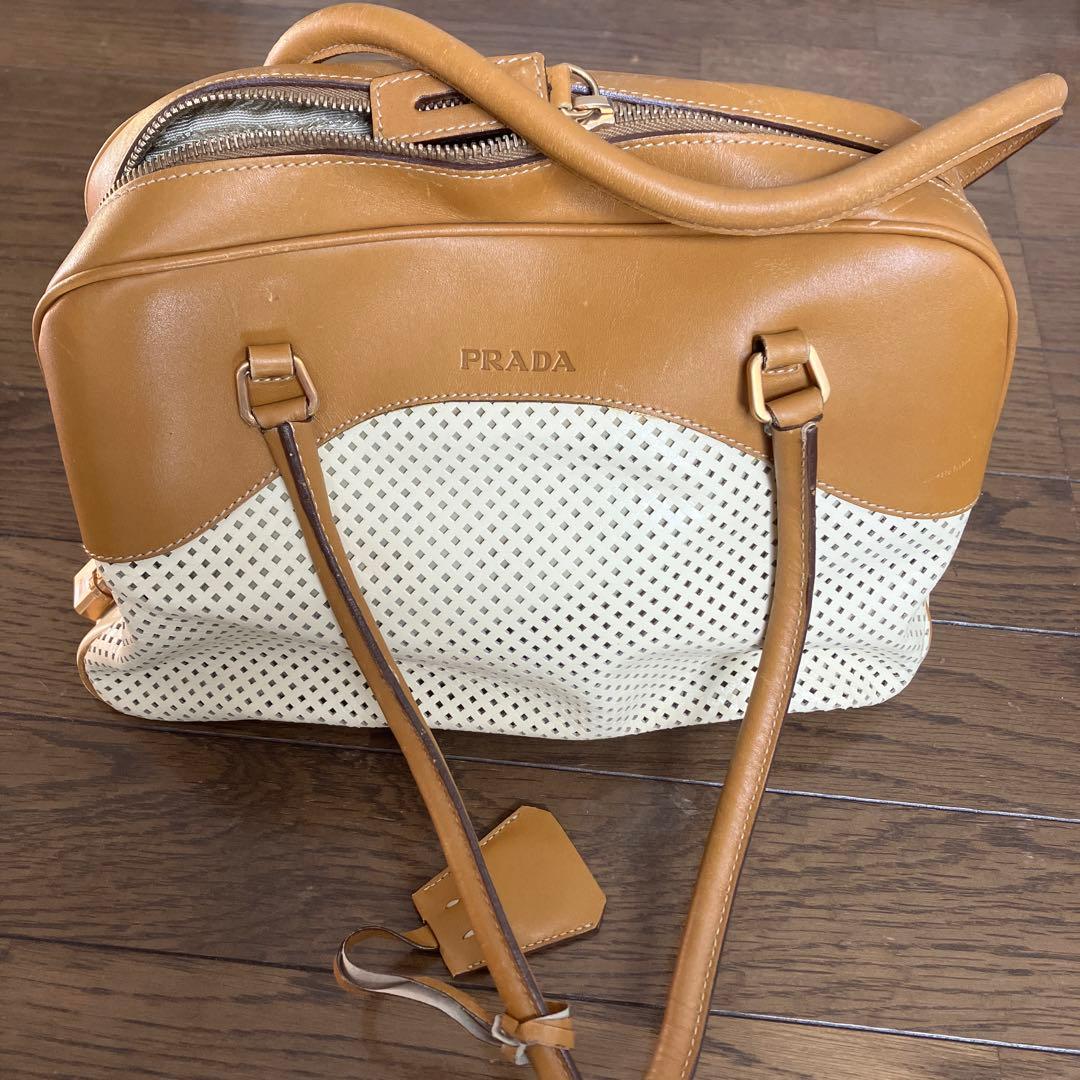PRADA ショルダーバッグ ベージュ/キャメル