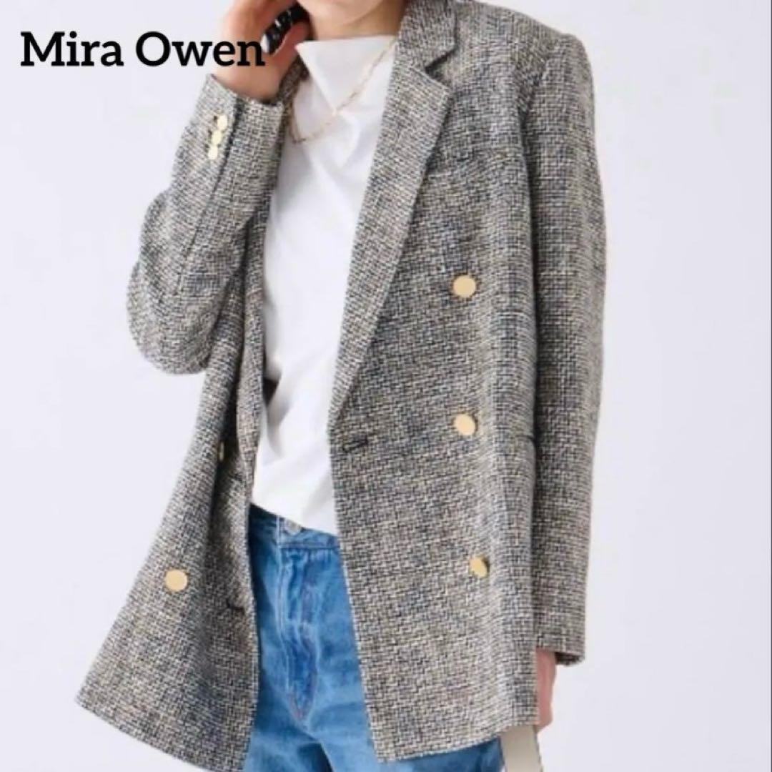 美品♡ミラオーウェン BAILA掲載 ツイード ダブルブレストジャケット