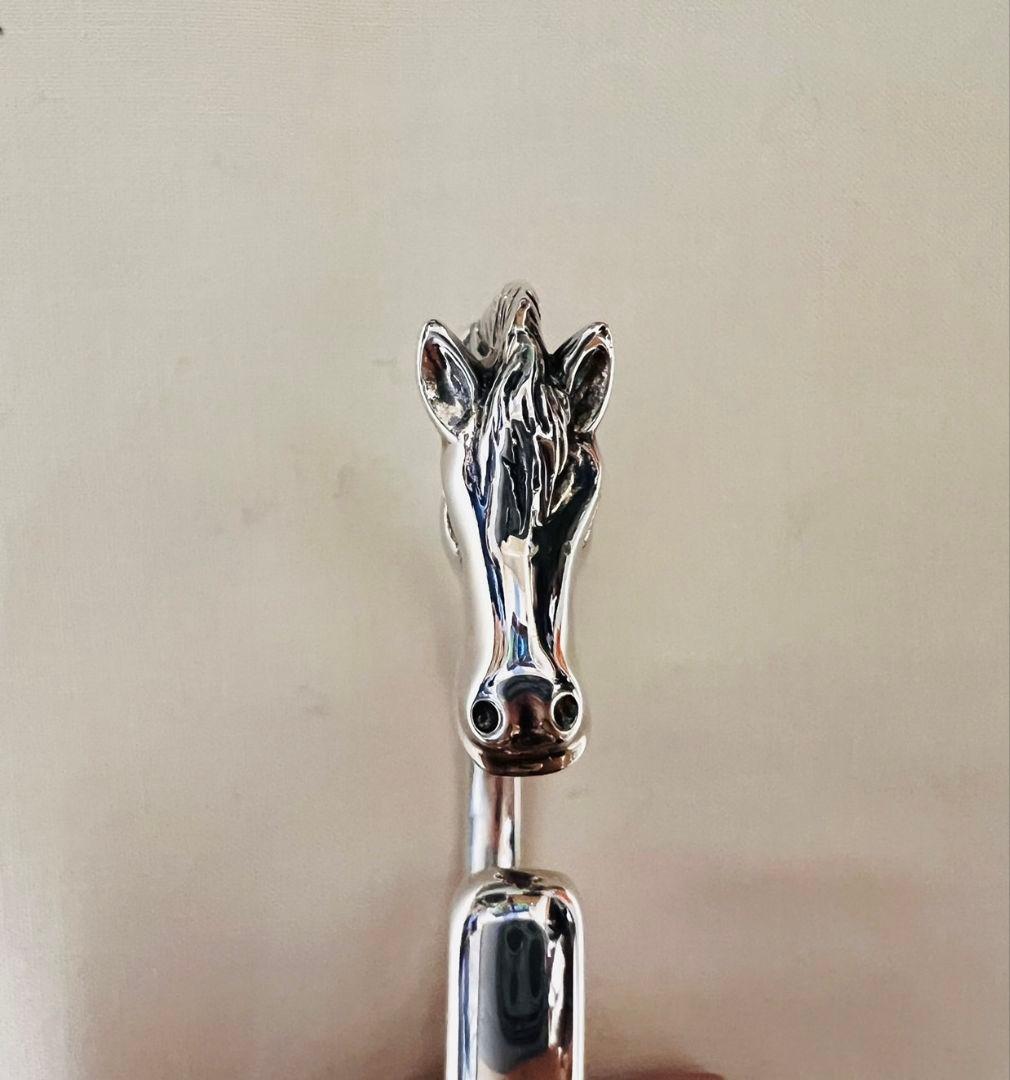 HERMES エルメス シュバルホース バングル メタル シルバー ヴィンテージ