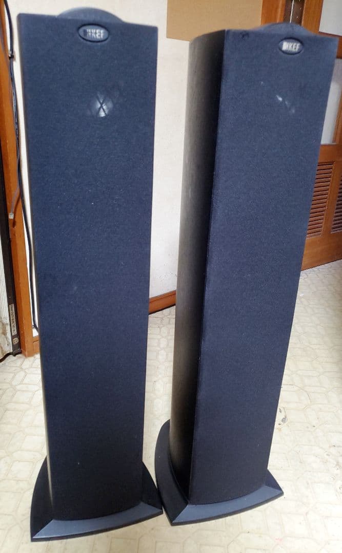 訳あり特価 KEF iQ50 トールボーイスピーカー ブラック 1本①