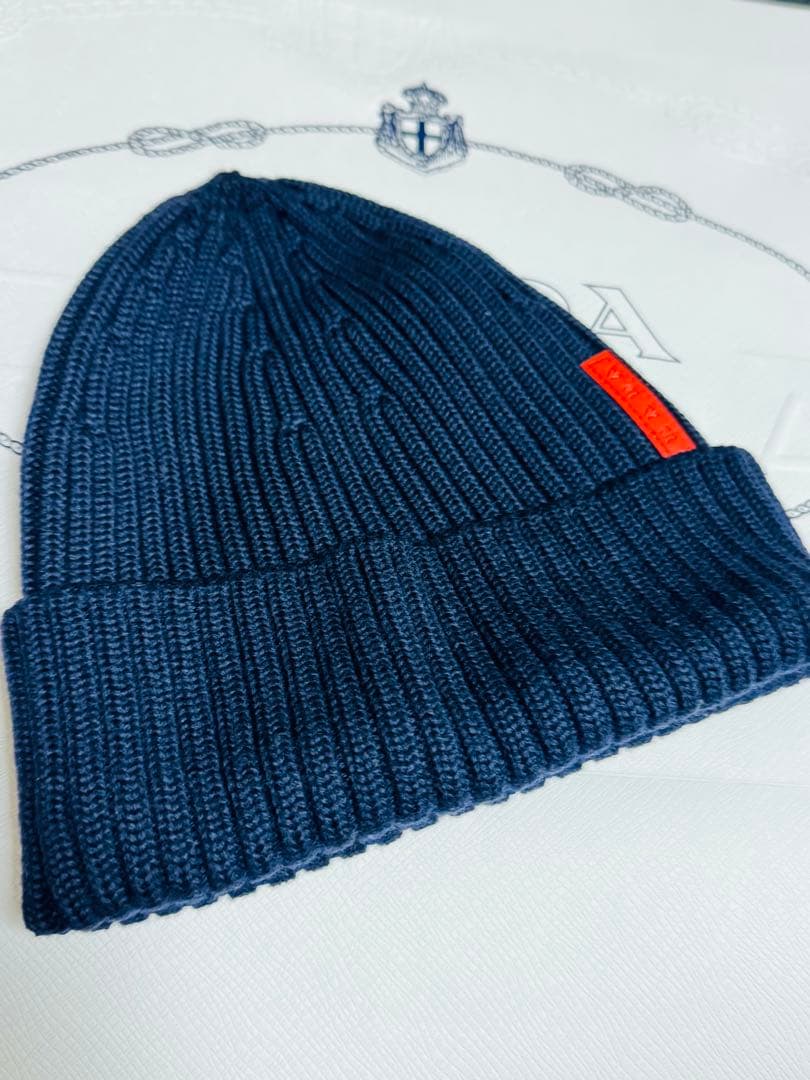 プラダPRADA ニット帽 ミッドナイト ビーニー