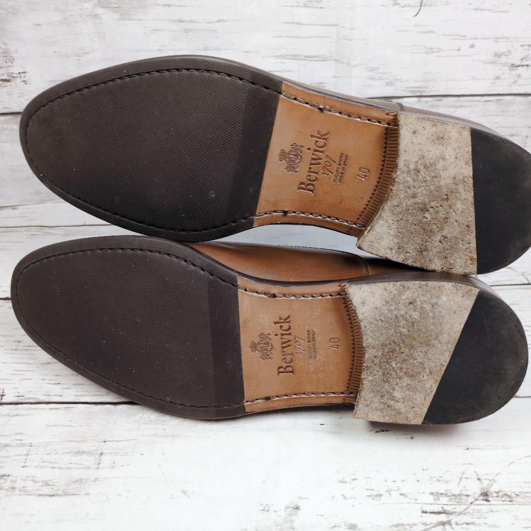 s*o様 良品【Berwick】バーウィック ブラウン ストレートチップ40 2