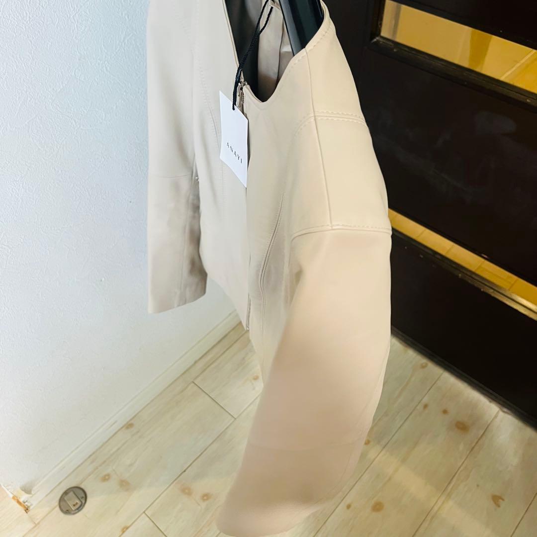 新品☆ ANAYI ラムレザーファスナージャケット/セオリー、23区、ロペ