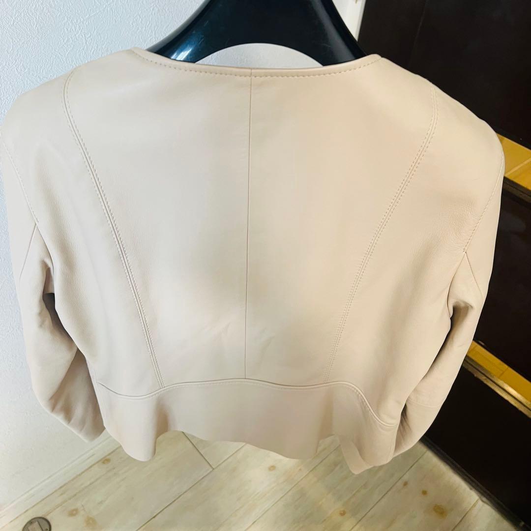 新品☆ ANAYI ラムレザーファスナージャケット/セオリー、23区、ロペ