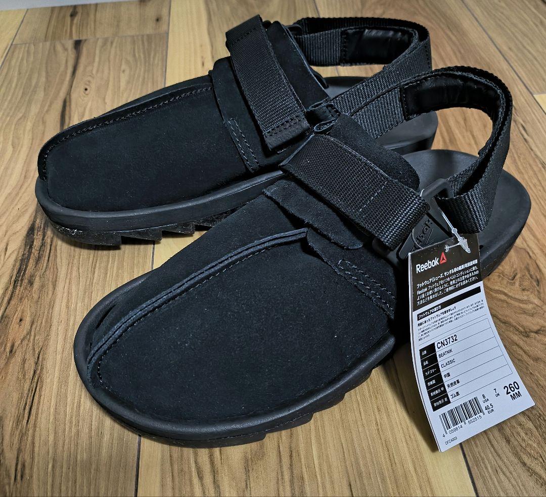 新品 Reebok BEATNIK BLACK ビートニック サンダル
