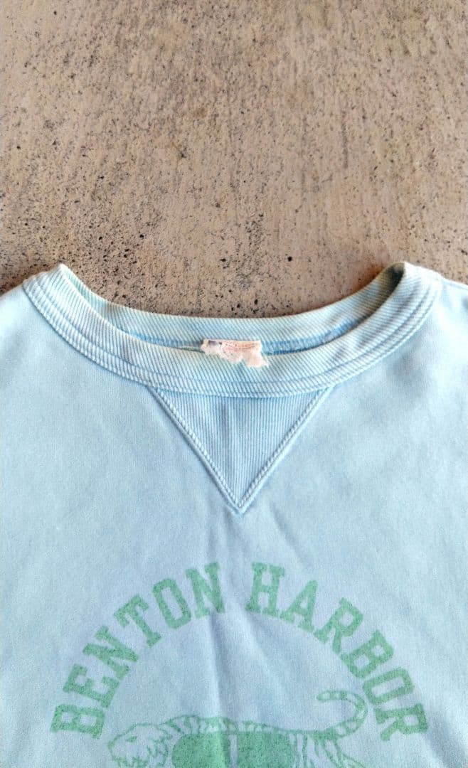 【チャンピオン】 ランタグ　復刻　両V　 トレーナー　スウェット　水色