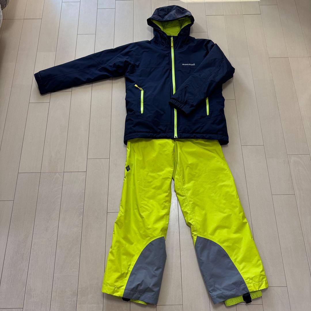 モンベル キッズ150 パウダーステップジャケット アルパインパンツ 上下セット