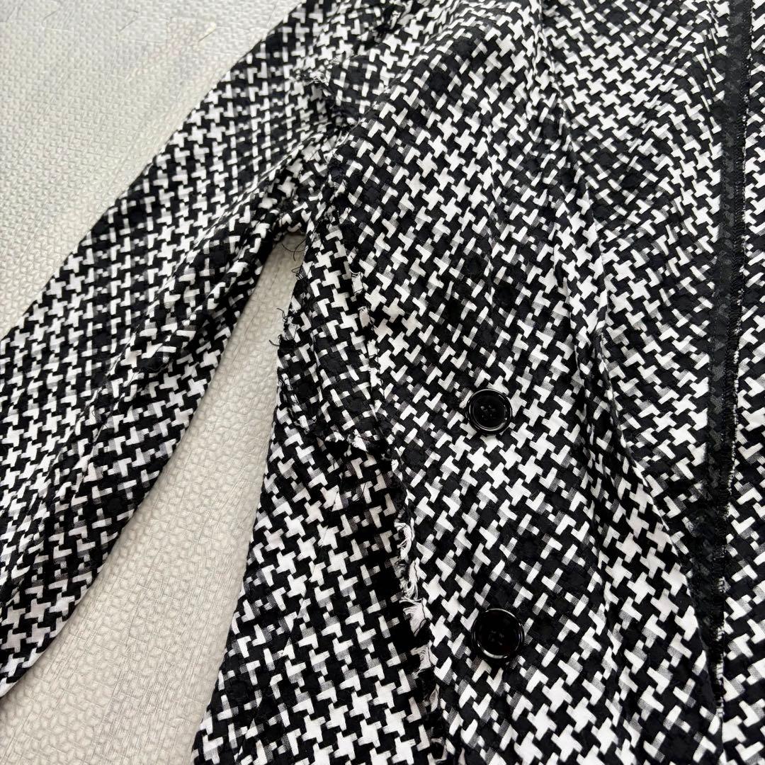 ジュンヤワタナベ コムデギャルソン ジャケット ツイード 総柄 薄手 チェック