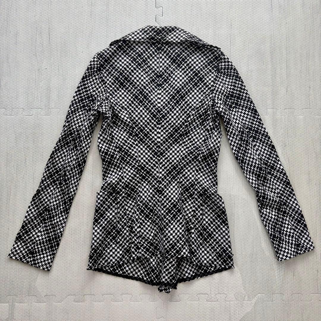 ジュンヤワタナベ コムデギャルソン ジャケット ツイード 総柄 薄手 チェック