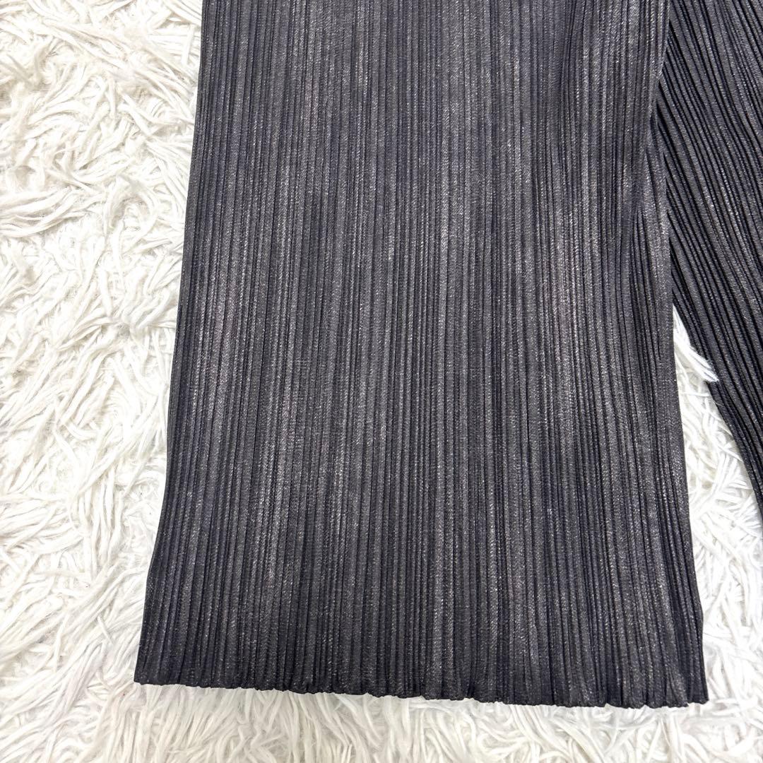 【美品】PLEATS PLEASE プリーツプリーズ デニム転写 ハーフパンツ