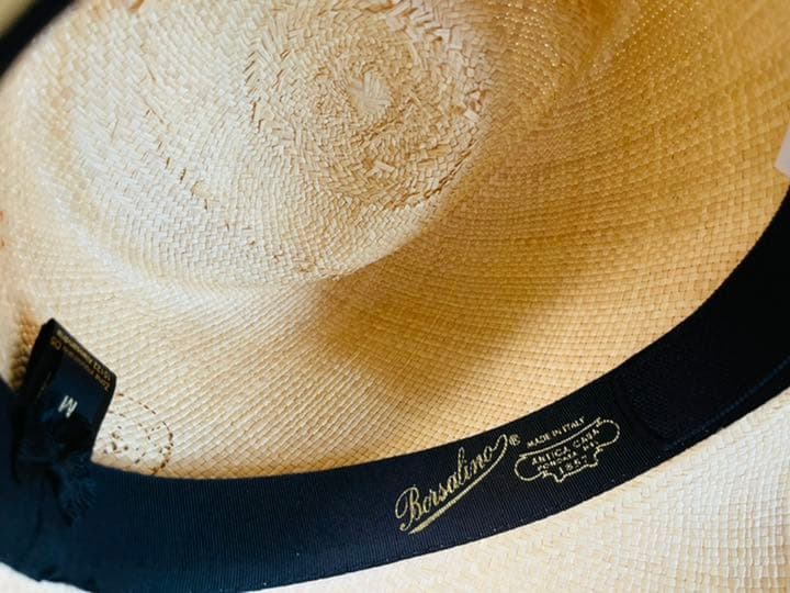 ボルサリーノ　麦わら帽子 ストローハット