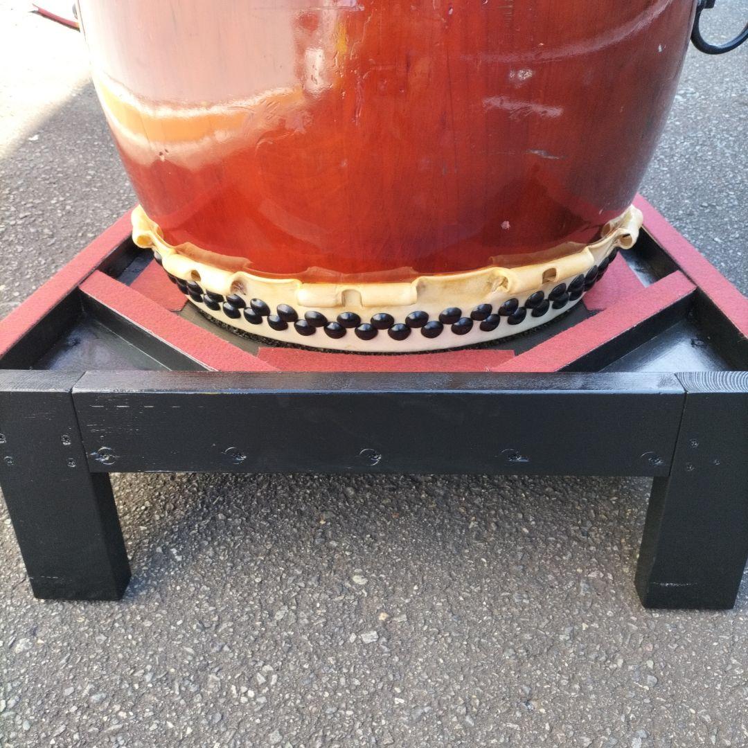 長胴太鼓　桶胴太鼓　平打ち　立奏台　中古品