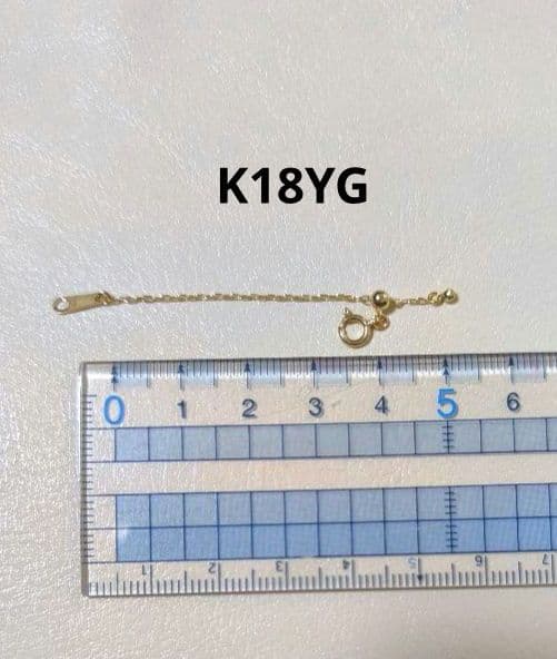 京セラジュエリー　アジャスターチェーン　5cm K18YG