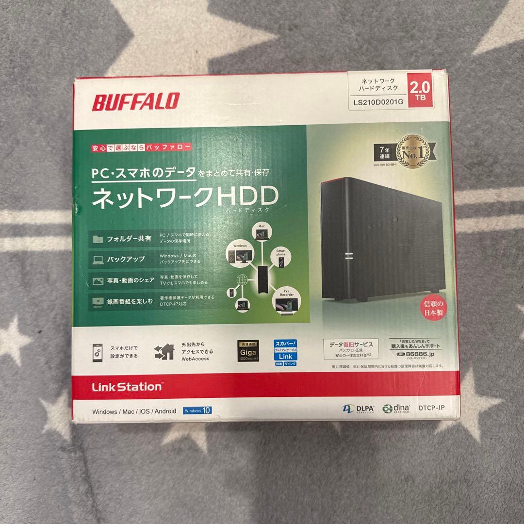 外付けハードディスク・ドライブ BUFFALO NAS 2TB LS210D0201G