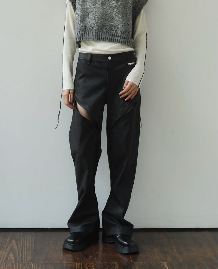 【knuthmarf】2way cut leather pants