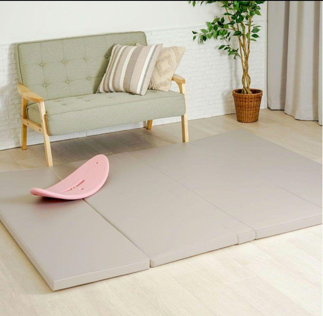 ま、 ちゃいなび シームレスプレイマット グレー　Mサイズ