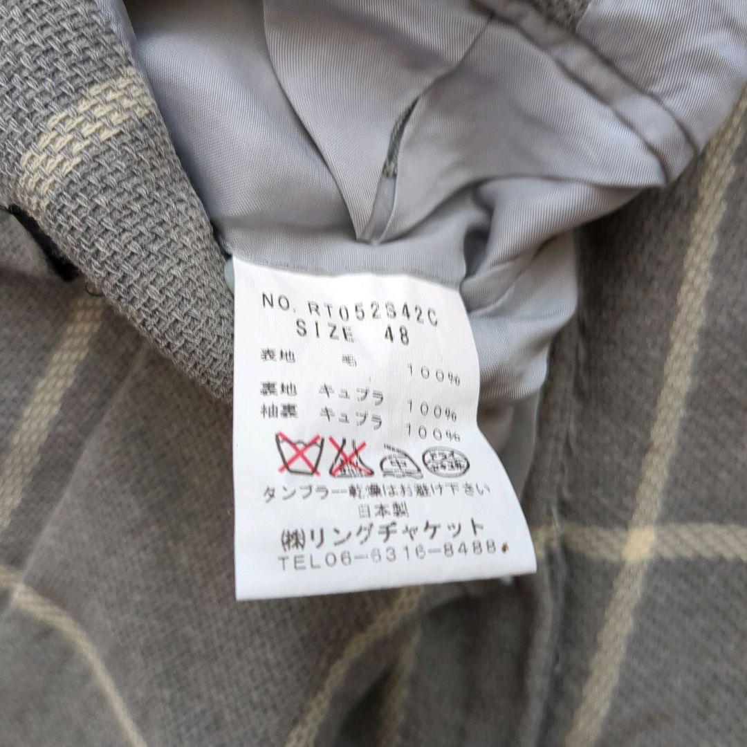 RING JACKET リングヂャケット テーラードジャケット ウィンドウペイン