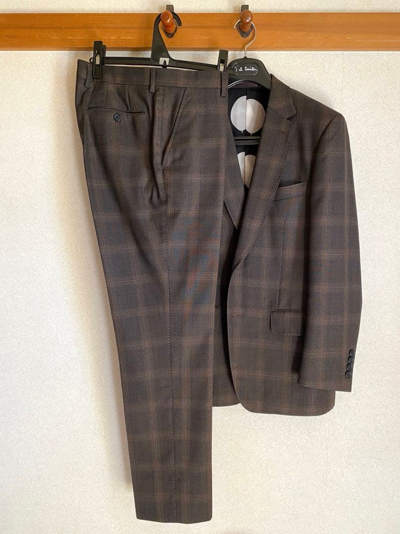ポールスミス　ビジネススーツ　Ｌブラウンチェック