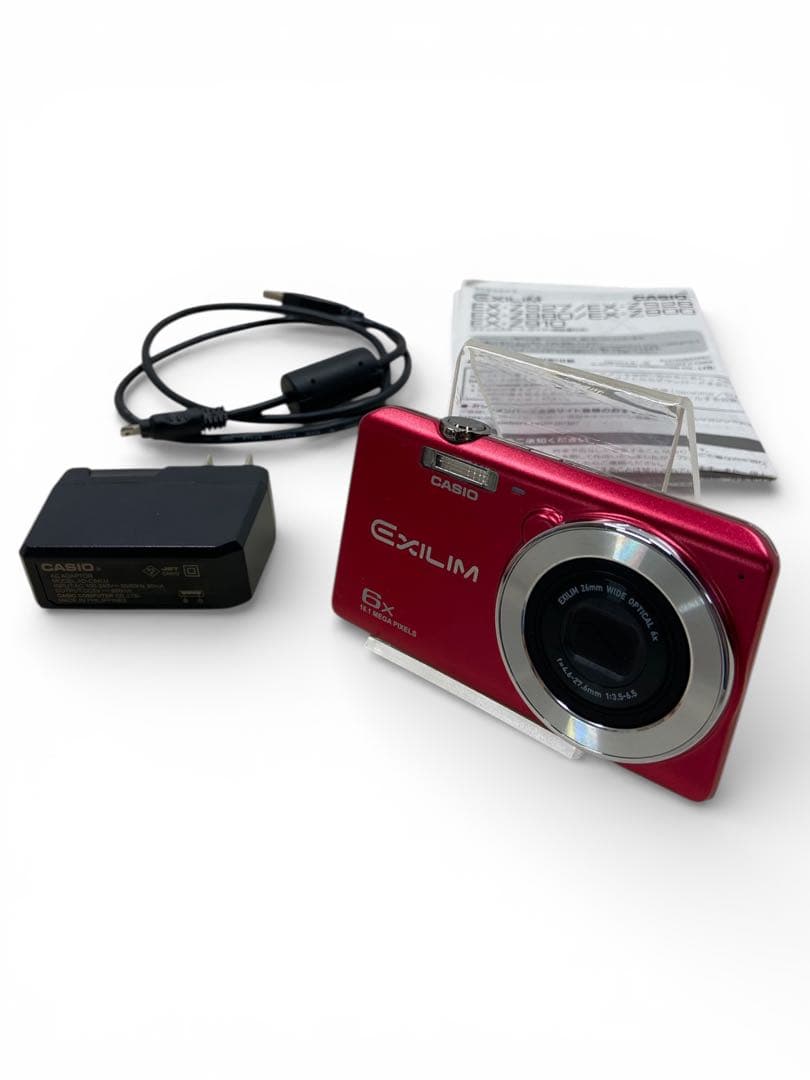 CASIO エクシリム EX-ZS28 コンパクトデジタルカメラ レッド