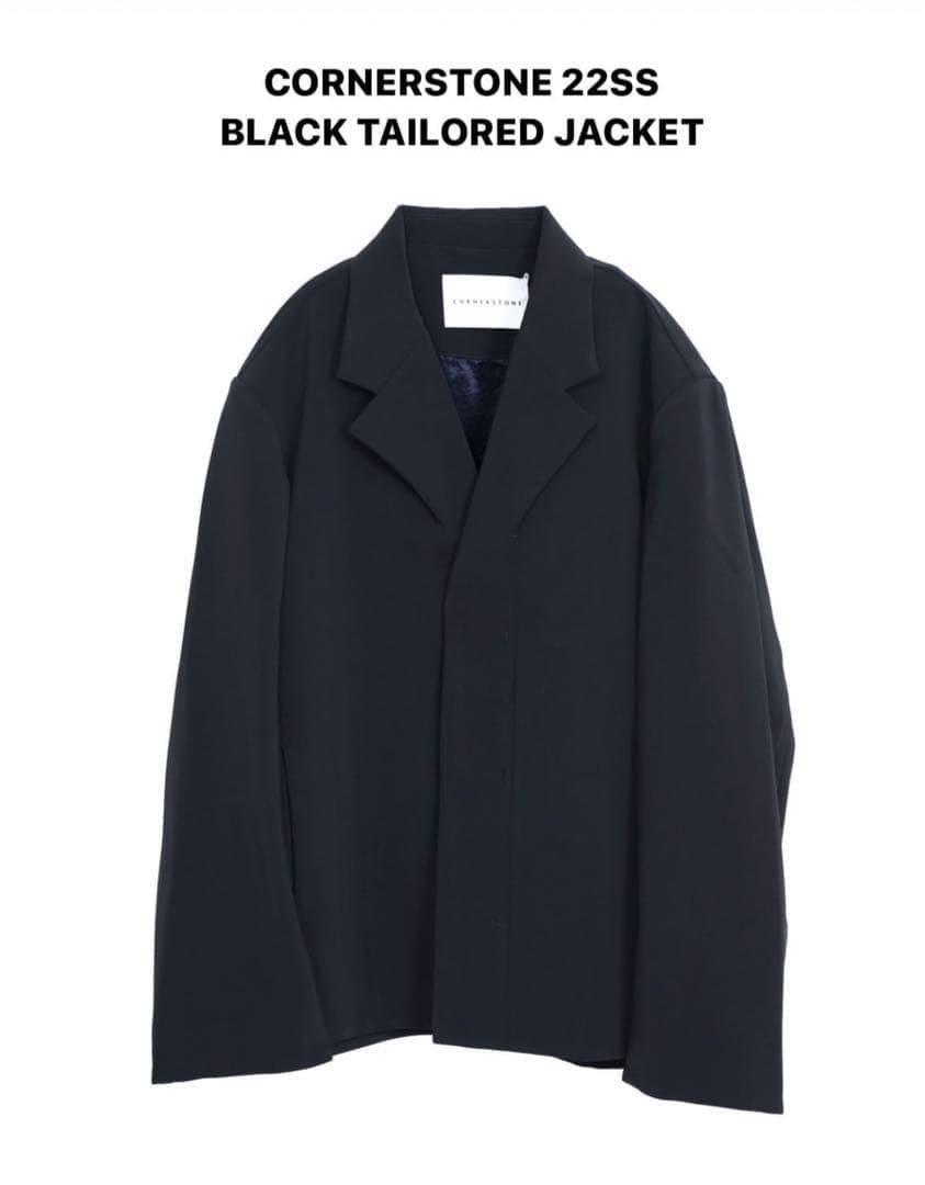 CORNERSTONE 22SS ブラック テーラードジャケット sullen