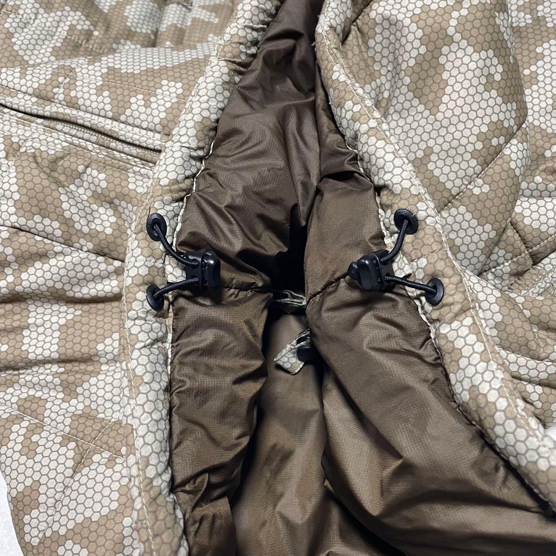 コロンビア hooded puffer jacket ハニカム　迷彩　XL 短丈