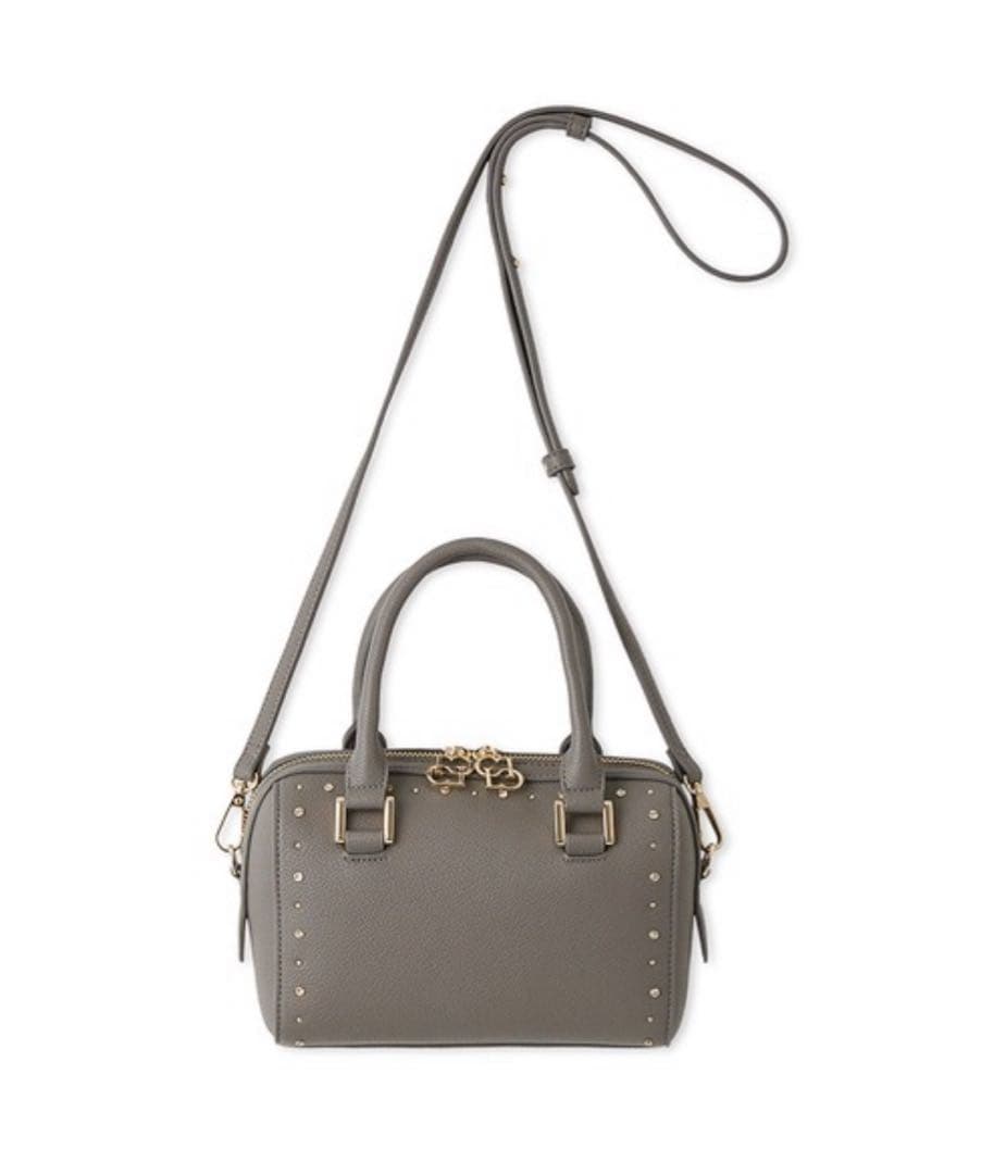 CELFORD セルフォードビジュースタッズ　ボストンバッグ　グレー　レディース