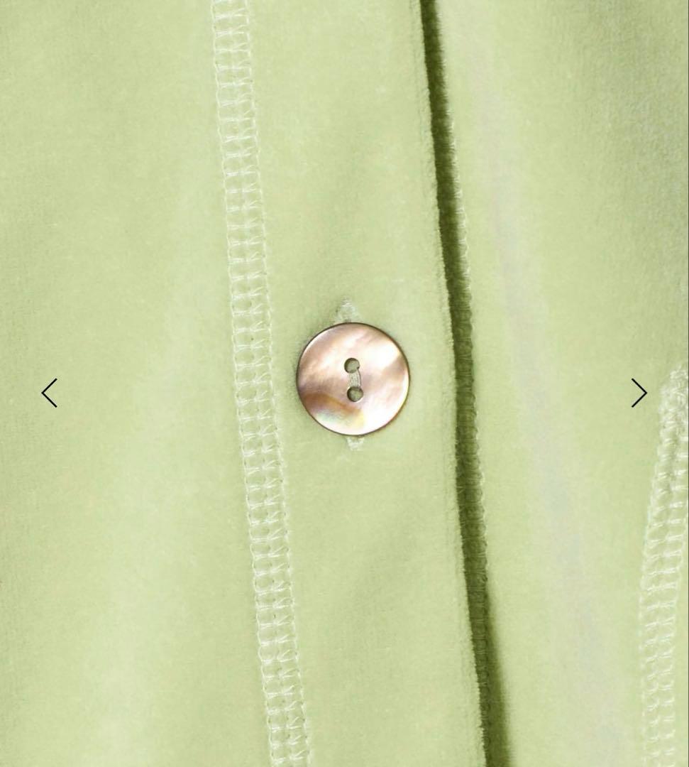 今期2026春夏<6（ROKU）＞ベロア カラー カーディガン