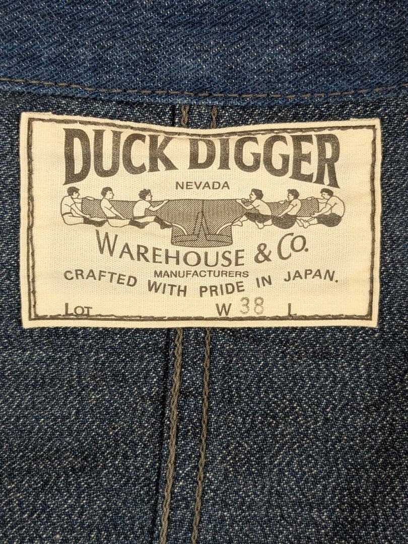 DUCK DIGGER(WAREHOUSE)杢デニムカバーオール サイズ 38