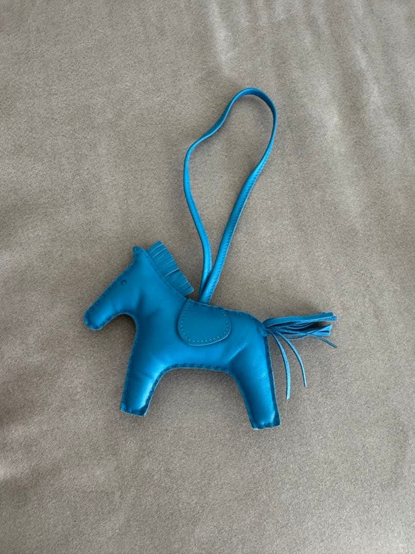 【エルメス】ロデオチャームMM ブルーザンジバル