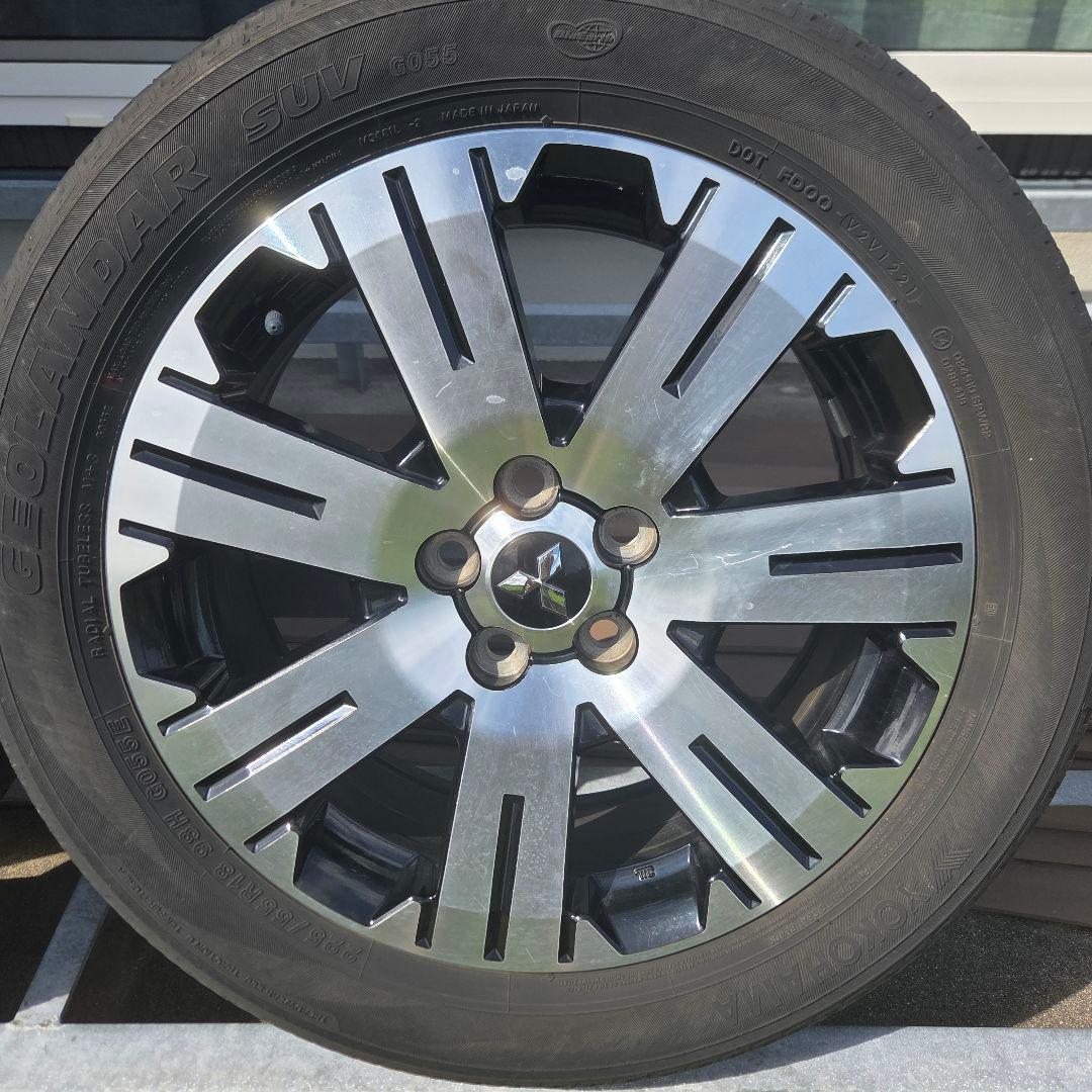 【送料込み】デリカD5後期　18インチ純正ホイール＆タイヤ＆ナット